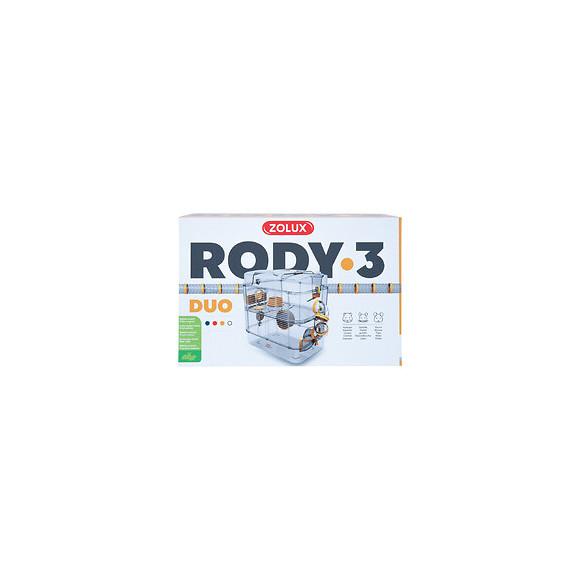 Cage Duo Rody3. Couleur Banane. Taille 41 X 27 X 40.5 Cm H. Pour Rongeur - Zolux - Zo-206020