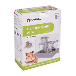 Cage Pour Hamster Dinky - Couleur Grise, Taille : 30 X 23 X 26 Cm - Flamingo Pet Products - Fl-210148