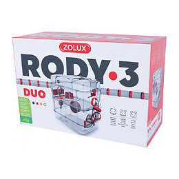 Cage Duo Rody3. Couleur Grenadine. Taille 41 X 27 X 40.5 Cm H. Pour Rongeur - Zolux - Zo-206019