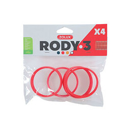 4 Anneaux Connecteur Pour Tube Rody . Couleur Rouge. Taille Ø 6 Cm . Pour Rongeur. - Zolux - Zo-206031