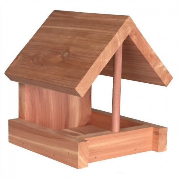 Trixie Natura Mangeoire En Bois De Cedre - 16x15x13 Cm - Naturel - Pour Oiseaux