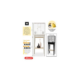 Cage Et Meuble Chic Loft. Taille M.  44 X 28 X Hauteur 124 Cm. Couleur Blanc. - Zolux - Zo-104181blc