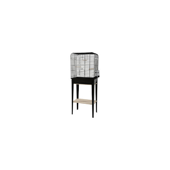 Cage Et Meuble Chic Loft. Taille L.  53.5 X 33 X Hauteur 134 Cm. Couleur Noir. - Zolux - Zo-104182noi