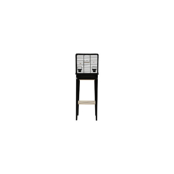Cage Et Meuble Chic Loft. Taille S.  38 X 24,5 X Hauteur 113cm. Couleur Noir. - Zolux - Zo-104180noi