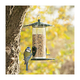 Silo Alimentaire Avec Auvent Pour Oiseaux. Hauteur 22cm. - Esschert Design - Ed-fb484