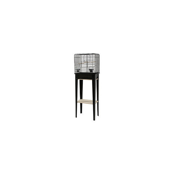 Cage Et Meuble Chic Loft. Taille S.  38 X 24,5 X Hauteur 113cm. Couleur Noir. - Zolux - Zo-104180noi