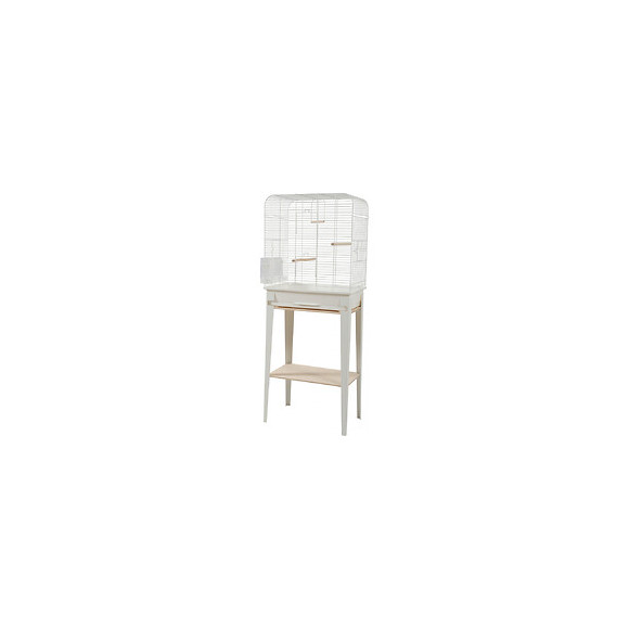 Cage Et Meuble Chic Loft. Taille L.  53.5 X 33 X Hauteur 134 Cm. Couleur Blanc. - Zolux - Zo-104182blc