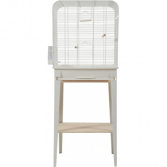 Cage Et Meuble Chic Loft. Taille L.  53.5 X 33 X Hauteur 134 Cm. Couleur Blanc. - Zolux - Zo-104182blc