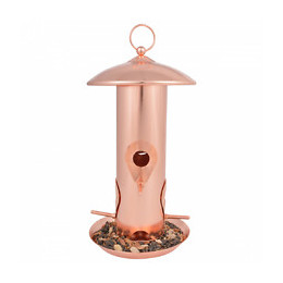 Mangeoire À Graines Plaqué Cuivre. Hauteur 30.5 Cm. Pour Oiseaux. - Esschert Design - Ed-fb380