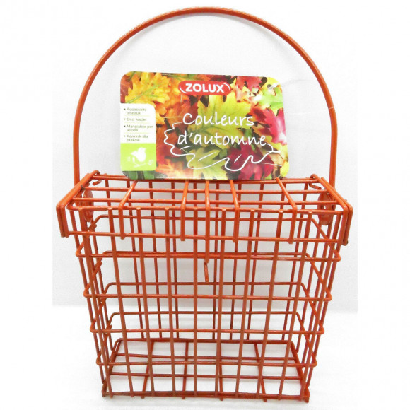 Support Pour Pain De Graisse En Métal . Orange . Pour Oiseaux. - Zolux - Zo-170378