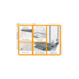 Cage À Oiseaux Neo Jili Xl.  Couleur Noire. Taille Xl. 81x 48 X Hauteur 132 Cm.. - Zolux - Zo-104135noi