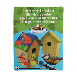 Nichoir À Peindre. Peintures Inclus. Hauteur 20 Cm. Pour Oiseaux. - Esschert Design - Ed-kg145