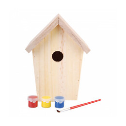 Nichoir À Peindre. Peintures Inclus. Hauteur 20 Cm. Pour Oiseaux. - Esschert Design - Ed-kg145