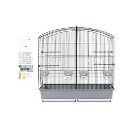 Cage Familly 6 Noir-gris. 70 X 40 X 70 De Hauteur. Pour Oiseaux. - Zolux - Zo-104668n/g