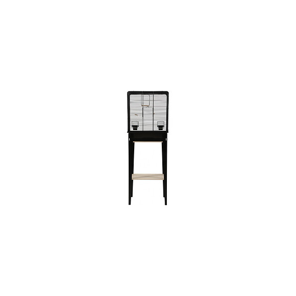 Cage Et Meuble Chic Loft. Taille M.  44 X 28 X Hauteur 124 Cm. Couleur Noir. - Zolux - Zo-104181noi