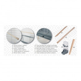 Cage À Oiseaux Neo Jili Xl.  Couleur Noire. Taille Xl. 81x 48 X Hauteur 132 Cm.. - Zolux - Zo-104135noi