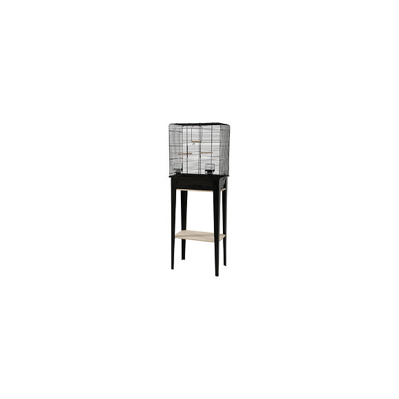 Cage Et Meuble Chic Loft. Taille M.  44 X 28 X Hauteur 124 Cm. Couleur Noir. - Zolux - Zo-104181noi
