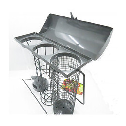 Mangeoire Trio Ardoise. 20 X 9 X Hauteur 22.5 Cm . Pour Oiseaux - Zolux - Zo-170500