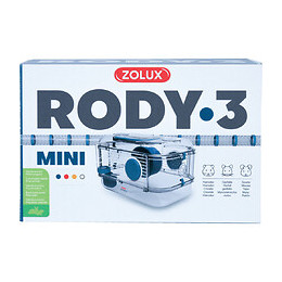 Cage Mini Rody3. Couleur Bleu. Taille 33 X 21 X 18 Cm H. Pour Rongeur. - Zolux - Zo-206013