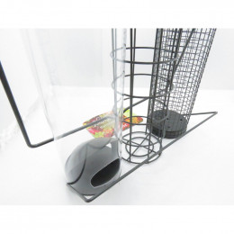 Mangeoire Trio Ardoise. 20 X 9 X Hauteur 22.5 Cm . Pour Oiseaux - Zolux - Zo-170500