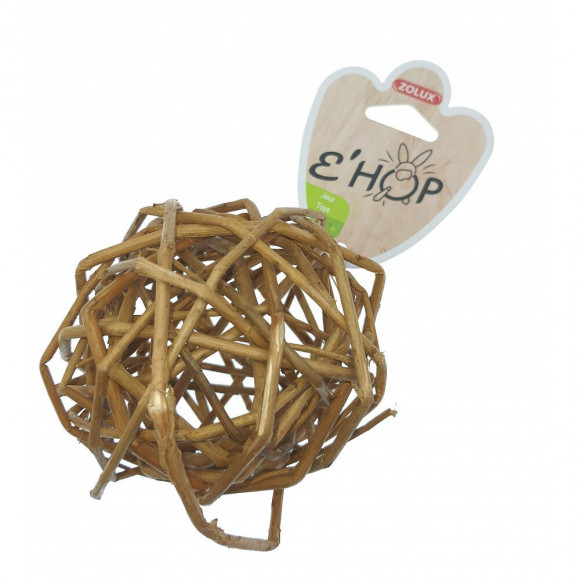Jouet Balle Ehop Rotin Foncé. Pour Rongeur. - Zolux - Zo-205157