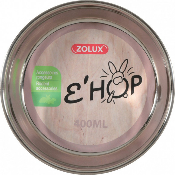 Bol En Inox Ehop . 400 Ml . Rose . Pour Rongeur. - Zolux - Zo-205148