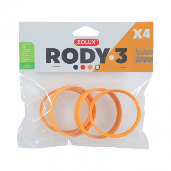 4 Anneaux Connecteur Pour Tube Rody . Couleur Banane. Taille Ø 6 Cm . Pour Rongeur. - Zolux - Zo-206032