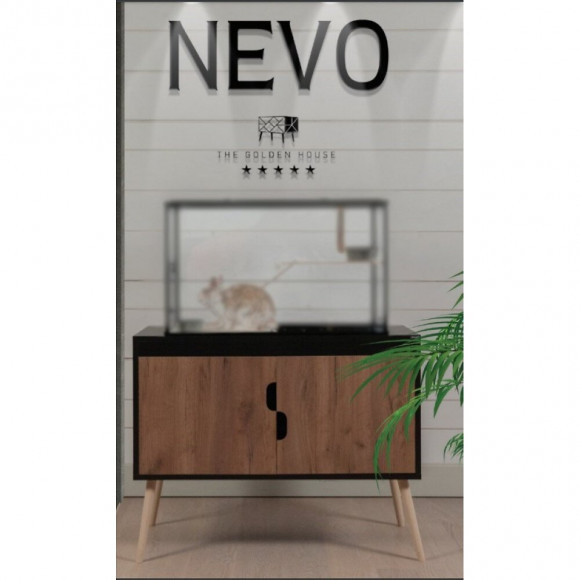 Meuble Pour Les Cages  Nevo Et Neo, Longueur 98 Cm. Couleur Noir. Pour Rongeurs. - Zolux - Zo-275012