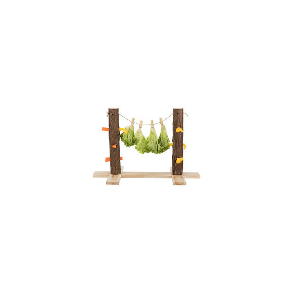 Duo Tronc D'arbre Pour Aliments. 53 X 34 X 25 Cm. Pour Lapins. - Trixie - Tr-61198