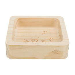 Bol En Bois De 190 Ml.  11 X 11 Cm. Pour Rongeurs. - Trixie - Tr-60759