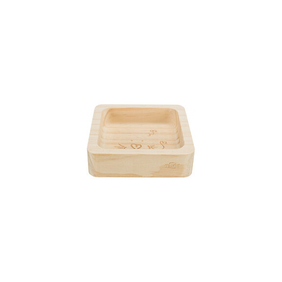 Bol En Bois De 190 Ml.  11 X 11 Cm. Pour Rongeurs. - Trixie - Tr-60759