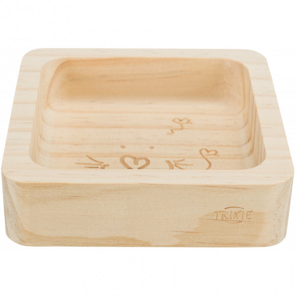 Bol En Bois De 190 Ml.  11 X 11 Cm. Pour Rongeurs. - Trixie - Tr-60759