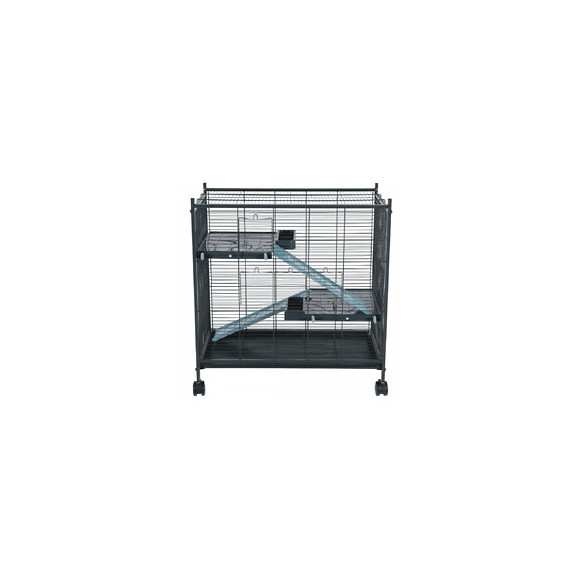 Cage Indoor 2 Mini Loft Couleur Bleu. Dimension Intérieur 67.5 X 39 X 58 Cm. Pour Les Petits Mammifères - Zolux - Zo-205116