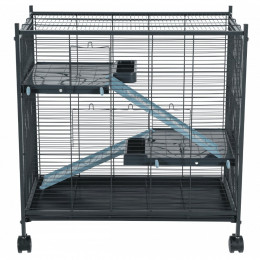 Cage Indoor 2 Mini Loft Couleur Bleu. Dimension Intérieur 67.5 X 39 X 58 Cm. Pour Les Petits Mammifères - Zolux - Zo-205116