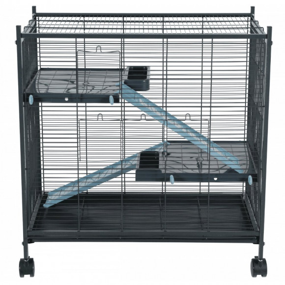 Cage Indoor 2 Mini Loft Couleur Bleu. Dimension Intérieur 67.5 X 39 X 58 Cm. Pour Les Petits Mammifères - Zolux - Zo-205116
