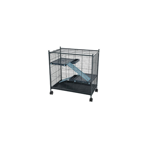 Cage Indoor 2 Mini Loft Couleur Bleu. Dimension Intérieur 67.5 X 39 X 58 Cm. Pour Les Petits Mammifères - Zolux - Zo-205116