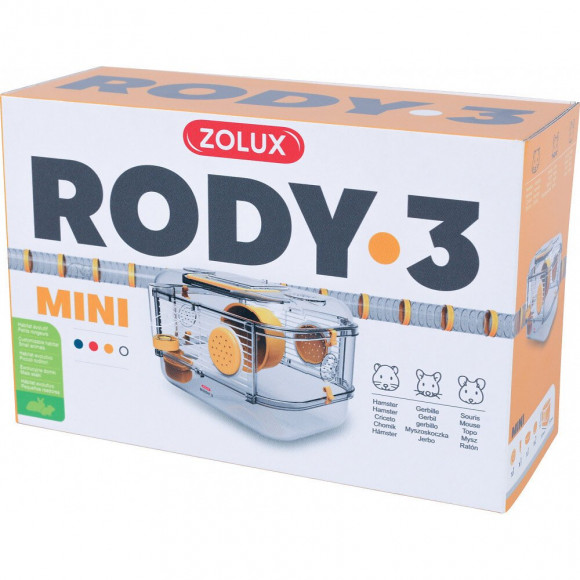 Cage Mini Rody3. Couleur Banane. Taille 33 X 21 X 18 Cm H. Pour Rongeur - Zolux - Zo-206012
