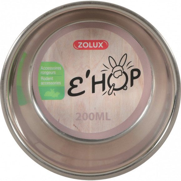 Bol En Inox Ehop . 200 Ml . Rose . Pour Rongeur. - Zolux - Zo-205146