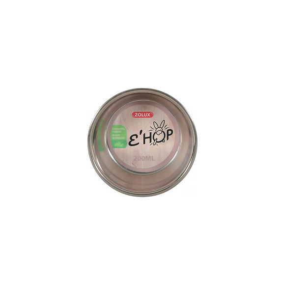 Bol En Inox Ehop . 200 Ml . Rose . Pour Rongeur. - Zolux - Zo-205146