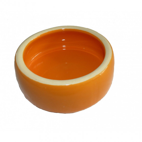 Mangeoire En Terre Cuite Orange Ø 12 Cm . Pour Rongeur - Vadigran - Va-15315