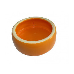 Mangeoire En Terre Cuite Orange Ø 12 Cm . Pour Rongeur - Vadigran - Va-15315