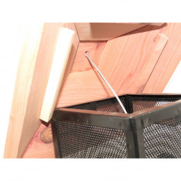 Mangeoire Silo, Bois Métal Grille. 22 X 22 X 32 Cm. Pour Oiseaux. - Flamingo Pet Products - Fl-110331