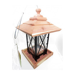 Mangeoire Silo, Bois Métal Plexi. 22 X 22 X 32 Cm. Pour Oiseaux. - Flamingo Pet Products - Fl-110332