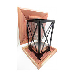 Mangeoire Silo, Bois Métal Plexi. 22 X 22 X 32 Cm. Pour Oiseaux. - Flamingo Pet Products - Fl-110332