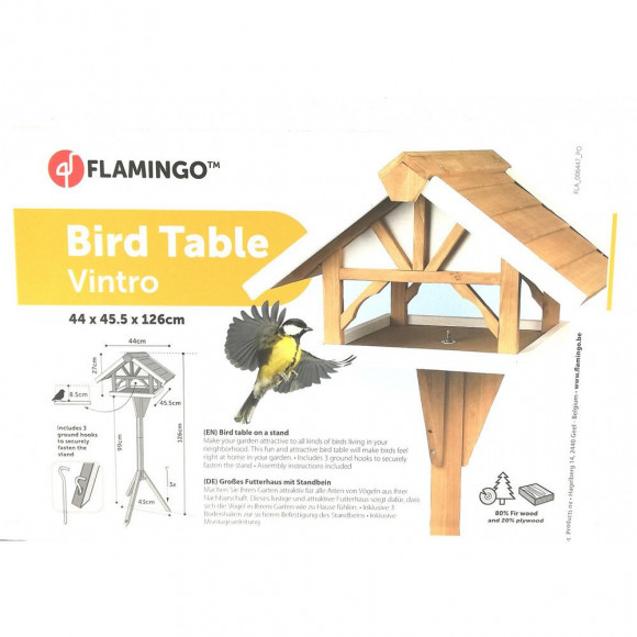 Mangeoire Pour Oiseaux Vintro. 44 X 45.5 X 27 Cm.  + Support. - Flamingo Pet Products - Fl-110274