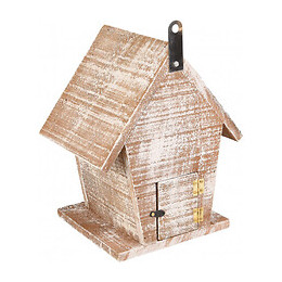 Nichoir Pour Oiseaux Gio En Bois . 19 X 15 X 23 Cm. Blanc /brun. - Flamingo Pet Products - Fl-110292