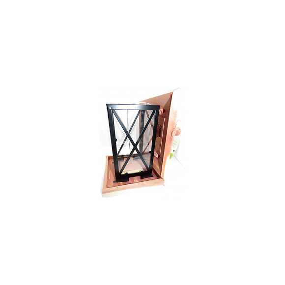 Mangeoire Silo, Bois Métal Plexi. 22 X 22 X 32 Cm. Pour Oiseaux. - Flamingo Pet Products - Fl-110332