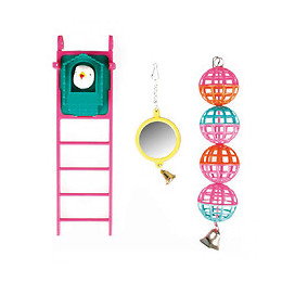 Jouet Miroir, Balles , Échelle 20 Cm. Pour Oiseaux. - Flamingo Pet Products - Fl-100318