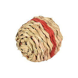 1 Balle D'osier Rouge Avec Clochette Ø 8 Cm . Jeux Pour Rongeur. - Flamingo Pet Products - Fl-210163