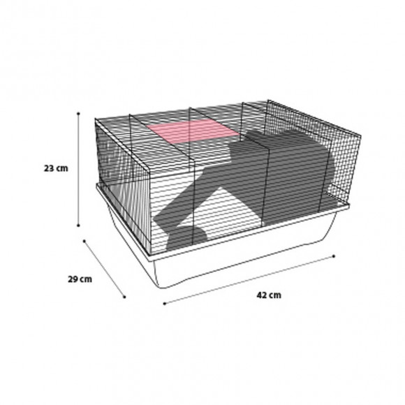 Cage Pour Souris Tito  42 X 29 X 23 Cm - Flamingo Pet Products - Fl-210137